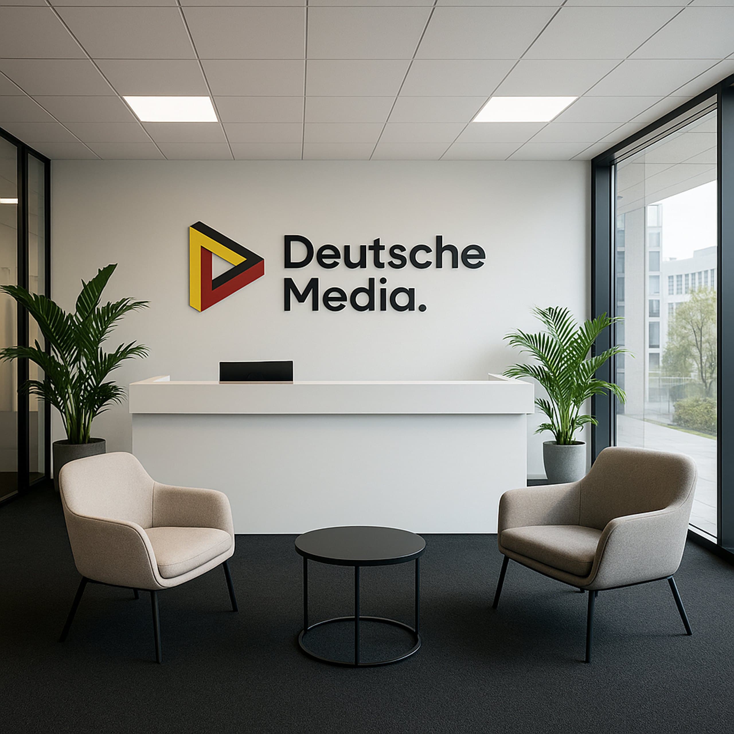 Empfangsbereich im Büro von Deutsche Media
